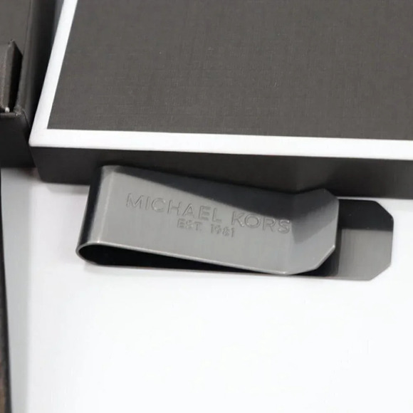 Michael kors Men Card Case Money Clip Wallet Box Set Br… - Picture 4 of 8